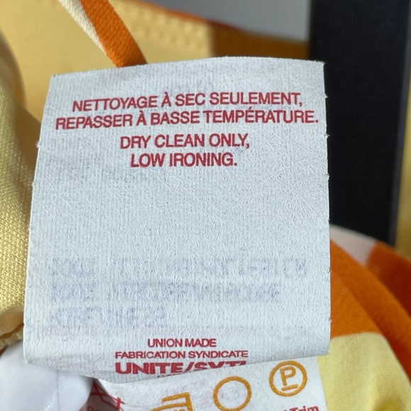 Joseph Ribkoff Dress Womens 8 orange yellow floral midi slip designer vintage - Picture 6 of 9